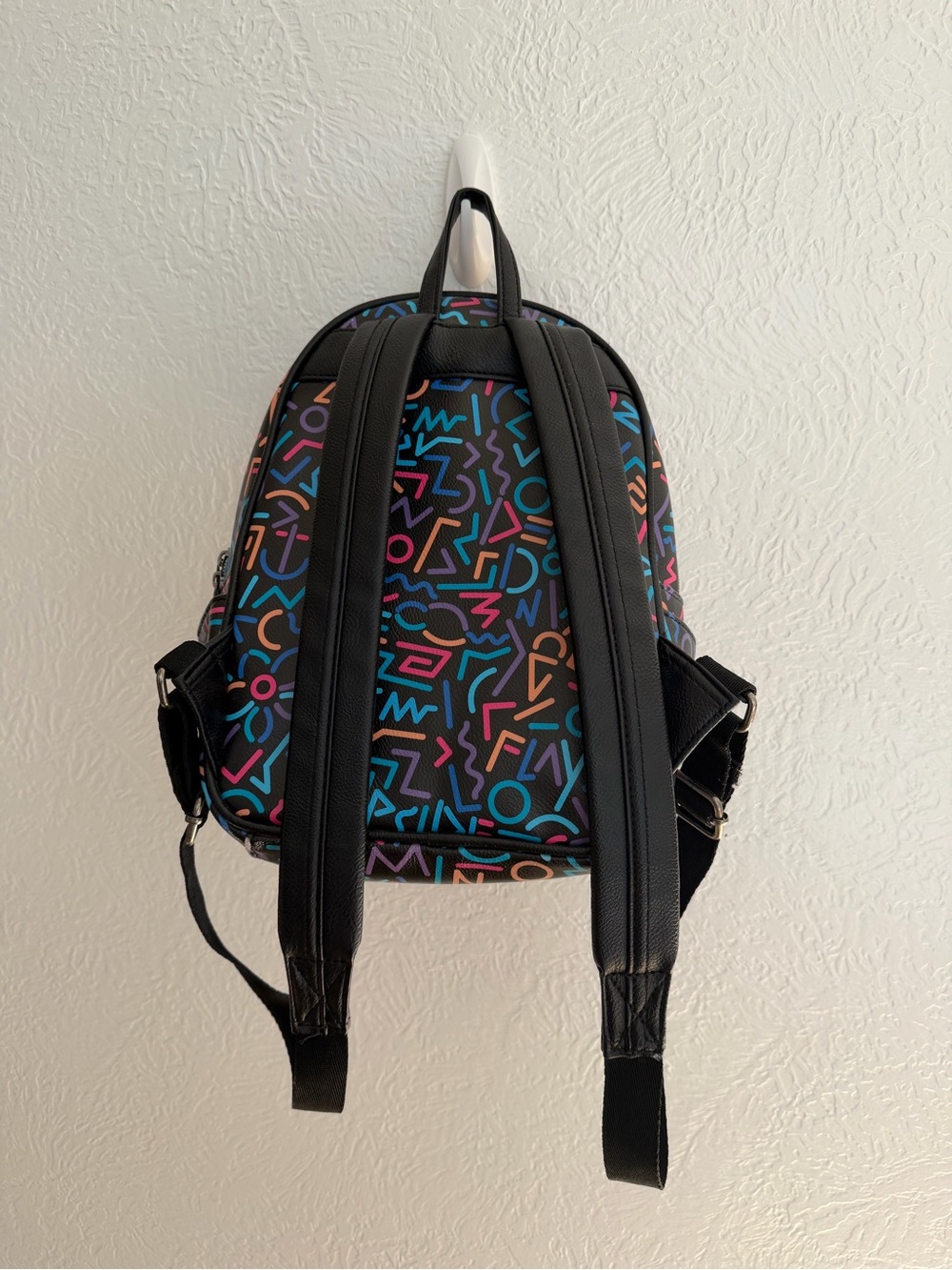 Black Multicolor Mini Backpack - Picture 3 of 7
